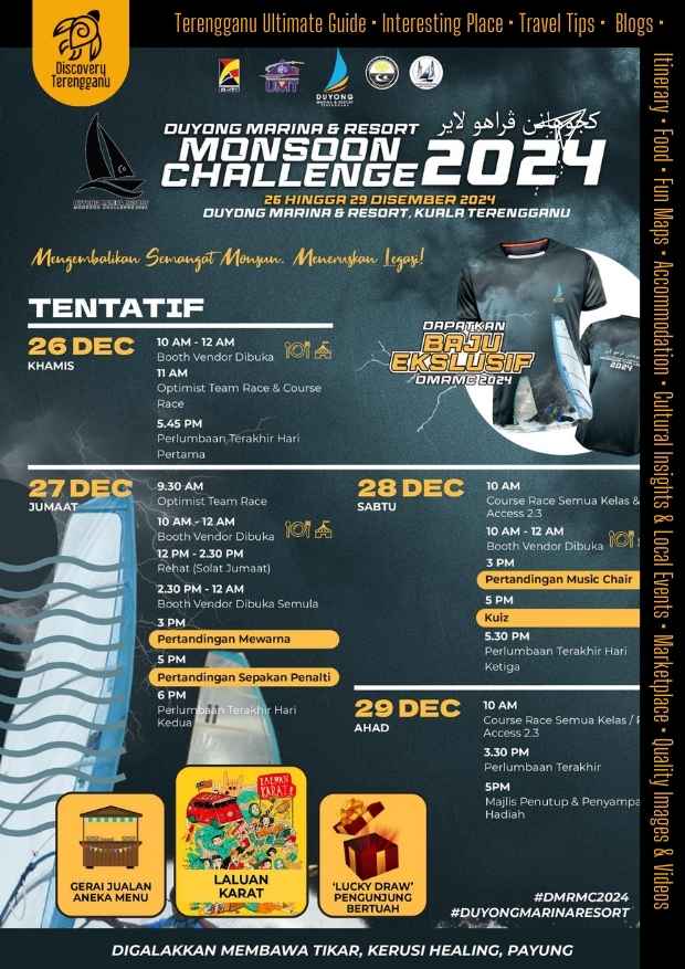 KejohanDuyong Marina & Resort Monsoon Challenge 2024 (Kejohanan Perahu Layar)