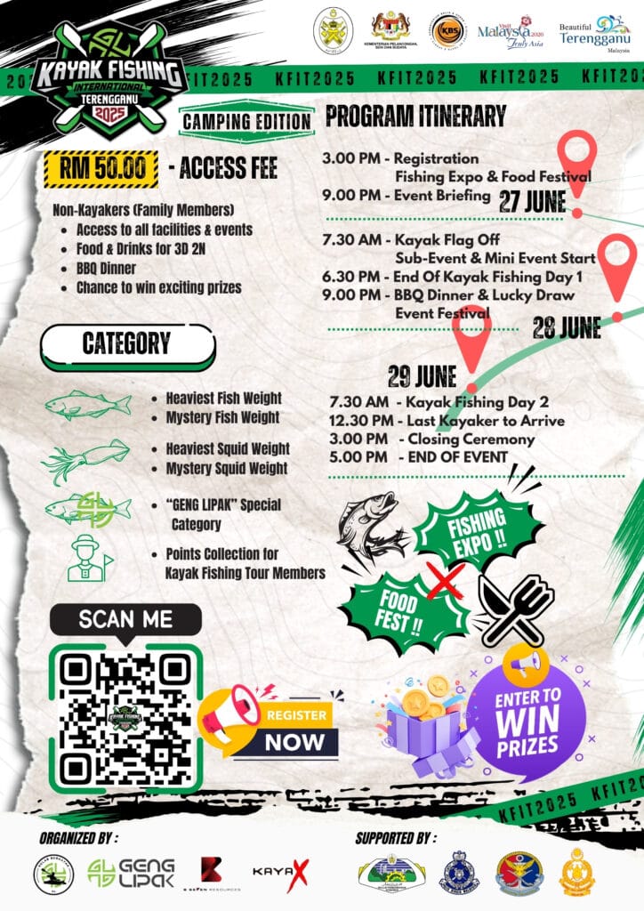 Program Itinerary - Kayak Fishing International Terengganu 2025