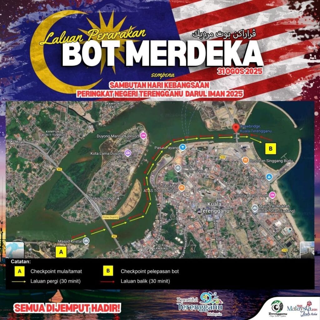 Laluan Perarakan Bot Merdeka 2025